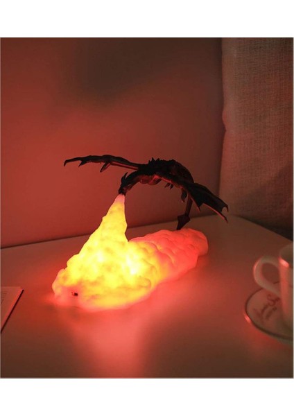 3D Ejderha Gece Lambası, Dinozor Oyuncakları LED Gece Lig (Yurt Dışından)