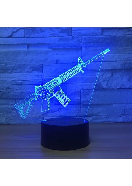 Soyutlayıcı 3D Makineli Tüfek Optik Yanılsama Gece Stili 7 (Yurt Dışından)