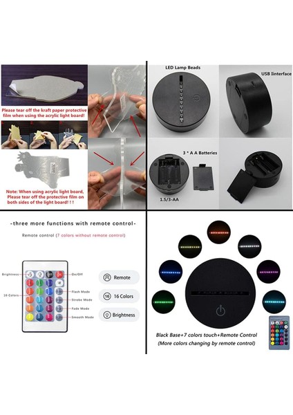 Anime Işık Roman Şekil USB 3D LED Işık M (Yurt Dışından)