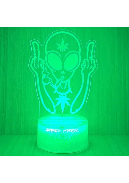 420 Yaprak 3D LED Masa Lambası Gece Lambası Optik Vis (Yurt Dışından)