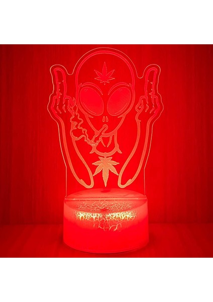 420 Yaprak 3D LED Masa Lambası Gece Lambası Optik Vis (Yurt Dışından)