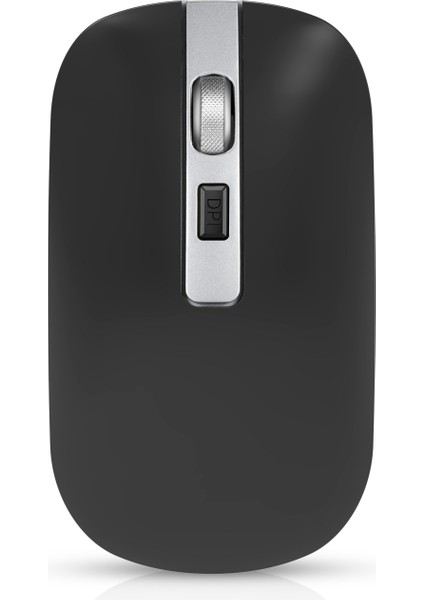 Yeni Sessiz 2.4g Kablosuz Fare, Şarj Edilebilir Metal Tekerlek, 4 Düğme 1600DPI Ofis ve Ev (Siyah) (Yurt Dışından) modelleri