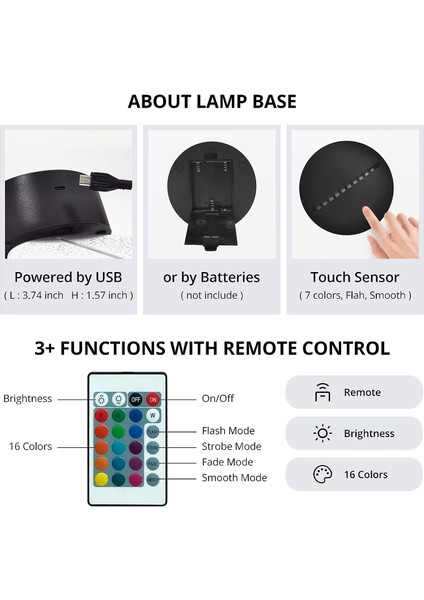 3D LED Gece Lambası Shoto Todoroki 16 Colo (Yurt Dışından) fırsatları