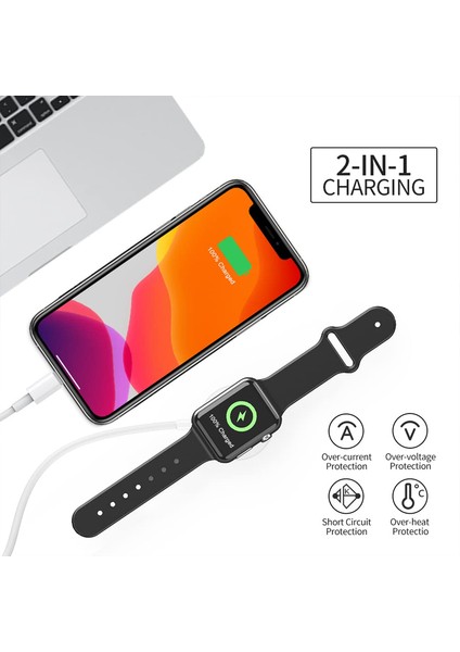iPhone 2 In 1 Pd 20W Taşınabilir Manyetik Kablosuz Şarj Cihazı Apple Iwatch 8 7 6 5 Hızlı Şarj Izle Usb-C Izle Serisi 4 3 2 (Yurt Dışından) fırsatları