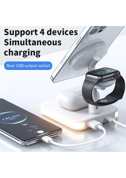 30W 3 In 1 Manyetik Kablosuz Şarj Standı iPhone 12 13 14 Pro Max Apple Watch 8 7 6 5 Hızlı Şarj Istasyonu (Yurt Dışından) fırsatları