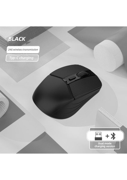 Kaymaz Tablet Dizüstü Fareler Beyaz Kablosuz Fare USB Alıcılı Taşınabilir Pc Mause Şarj Edilebilir Tüketici Elektroniği Sessiz (Yurt Dışından)