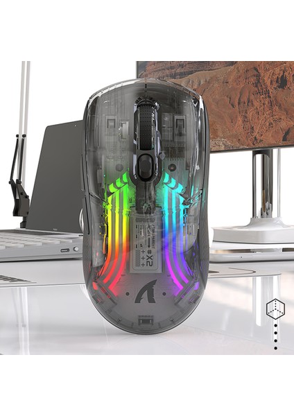 Kablolu Kablosuz Fare Gamer Rgb Işık Ayarlanabilir Şeffaf Oyun Fare Bluetooth Uyumlu Masaüstü Dizüstü Bilgisayar Için Fare (Yurt Dışından) fırsatları