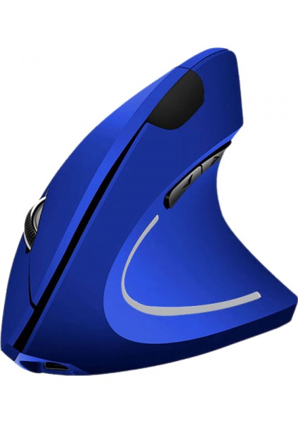 Kablosuz Dikey Fare, 800/1000/1200/1600 Ayarlanabilir Dpı Bilgisayarlar ve Dizüstü Bilgisayarlar Için Yüksek Hassasiyetli Ergonomik USB Fare Mavi (Yurt Dışından)