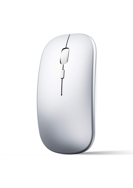 Dizüstü Bilgisayar Pc Için Kablosuz Şarj Edilebilir Fare, Ince Mini Gürültüsüz Kablosuz Fare, Ev/ofis Için 2.4g Fareler (Yurt Dışından)