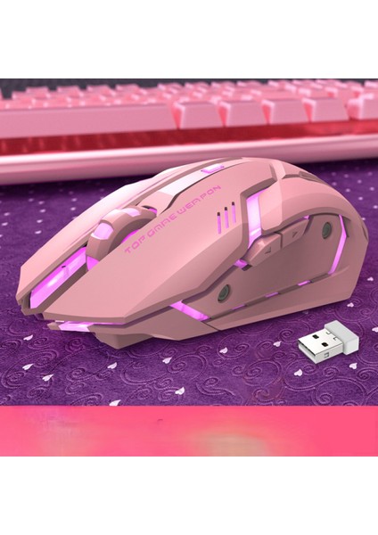 Kablosuz Oyun Faresi, Şarj Edilebilir Sessiz Fare 7 Solunum LED Işık USB Alıcılı Optik Fare, Bilgisayar/dizüstü Bilgisayar/mac/pc Için 1600 Dpı Yüksek Hassasiyetli Lazer (Yurt Dışından)
