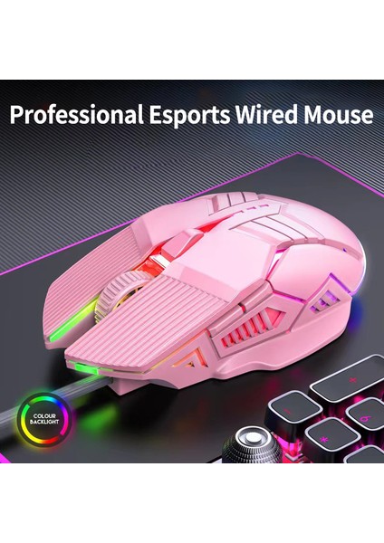Kablolu Oyun Faresi Ergonomik Renkli LED Optik USB Bilgisayar Fare Profesyonel Oyun Pc Dizüstü Bilgisayar Için Sessiz Fareler (Yurt Dışından)