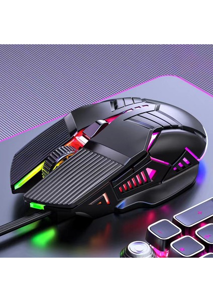 Kablolu Oyun Faresi Ergonomik Renkli LED Optik USB Bilgisayar Fare Profesyonel Oyun Pc Dizüstü Bilgisayar Için Sessiz Fareler (Yurt Dışından)