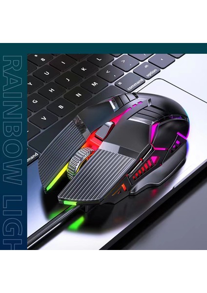 Kablolu Oyun Faresi Ergonomik Renkli LED Optik USB Bilgisayar Fare Profesyonel Oyun Pc Dizüstü Bilgisayar Için Sessiz Fareler (Yurt Dışından)