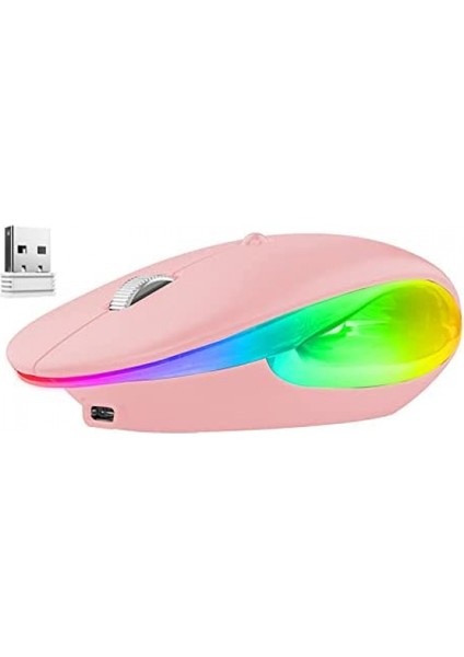 Kablosuz Oyun Faresi Şarj Edilebilir, USB Alıcılı 2.4g Gürültüsüz Fare - Pc, Tablet, Dizüstü Bilgisayar Için Taşınabilir Bilgisayar Faresi - Pembe (Yurt Dışından) fiyatları