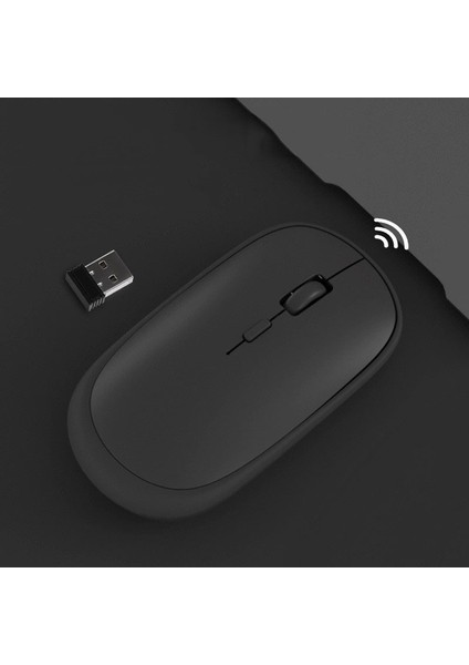 Kablosuz Bluetooth 2.4g Çift Modlu Fare Şarj Etme Sessiz Oyun Ofis Faresi (Yurt Dışından)