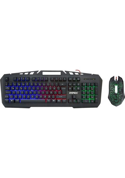 Metal Süspansiyonlu Mekanik Dokunmatik Klavye ve Mouse Seti Siyah USB Gökkuşağı Aydınlatmalı Q Gaming Klavye ve Mouse Seti (Yurt Dışından)