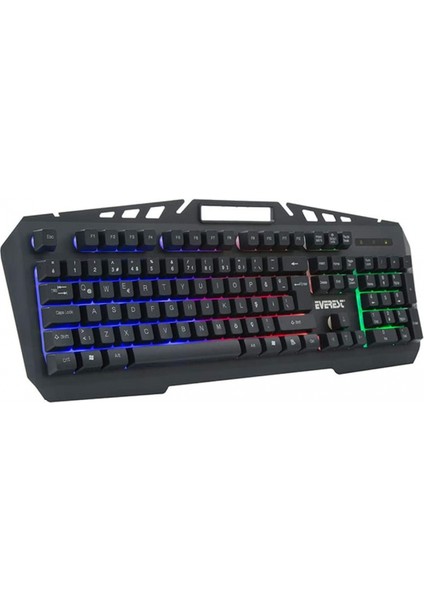 Metal Süspansiyonlu Mekanik Dokunmatik Klavye ve Mouse Seti Siyah USB Gökkuşağı Aydınlatmalı Q Gaming Klavye ve Mouse Seti (Yurt Dışından)