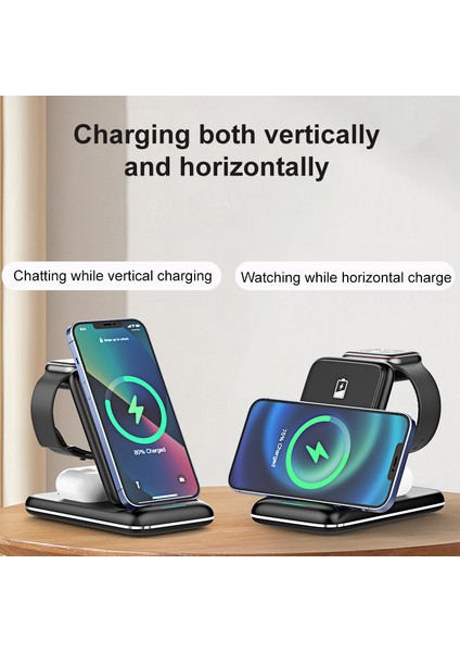 3'ü 1 Arada Katlanabilir 30W Hızlı Kablosuz Şarj Standı iPhone 14 13 12 Pro Max Apple Watch Pro Kablosuz Şarj Istasyonu (Yurt Dışından) fiyatları