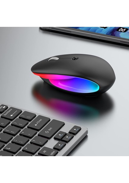 Kablosuz Oyun Faresi Şarj Edilebilir, USB Alıcılı 2.4g Gürültüsüz Fare - Pc, Tablet, Dizüstü Bilgisayar Için Taşınabilir Bilgisayar Faresi - Siyah (Yurt Dışından) modelleri