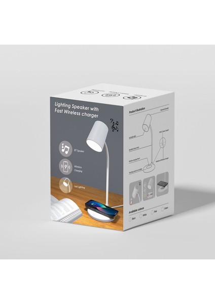 Kablosuz Şarj Masa Lambası Bluetooth Hoparlör Üçü Bir Arada Sıcak Gece Lambası USB Şarj LED Masa Lambası Bluetooth Ses (Yurt Dışından) indirimleri