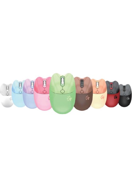 Jomaa Fare Bluetooth + 2.4g Kablosuz Fare USB Alıcılı Sevimli Sessiz Bilgisayar Faresi 3 Ayarlanabilir Dpı Taşınabilir Cep (Yurt Dışından)