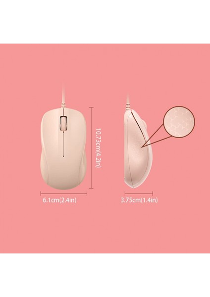 Sessiz Kablolu Fare Dizüstü Masaüstü Bilgisayar Faresi Bilgisayar Faresi USB Fare Sakin Siyah (Yurt Dışından)
