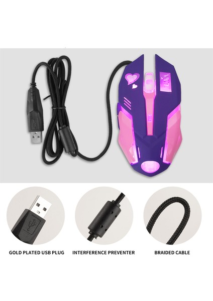 Solunum LED USB Kablolu Optik Fare 2400 Dpi Pc Dizüstü Masaüstü Bilgisayar 6 Düğmeler Ow Dva Overwatch Dropshipping Için Oyun Fareleri (Yurt Dışından)