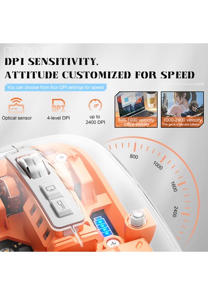 Üç Modlu Kablosuz Bluetooth Fare 2.4g Bt1 Bt2 Şarj Edilebilir Sessiz Manyetik Emme Şeffaf Çalışma Faresi Bilgisayar Dizüstü (Yurt Dışından) fırsatları