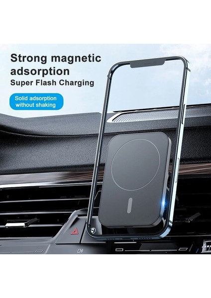 15W Güçlü Manyetik Araba Kablosuz Şarj Cihazları iphone 14 13 12 Pro Max Hava Firar Araç Telefon Tutucu Şarj Cihazı Hızlı Şarj Istasyonu (Yurt Dışından) indirimleri