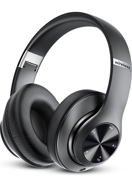 Bluetooth Kulaklık Kulak Üstü, 60 Saat Çalma Süresi Katlanabilir Hafif Kablosuz Kulaklık 6 Eq Modlu Hi-Fi Stereo, Dahili Hd Mikrofonlu Bas Ayarlanabilir Kulaklık, Fm, Sd/tf (Yurt Dışından)
