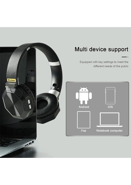 Kulak Üstü Kulaklık Yumuşak Kulaklıklar Hi-Fi Stereo Özellikli Katlanabilir Hafif Kablosuz Kulaklık, 5.0 Bluetooth Kulaklık, Gürültü Önleyici Kulaklık, Kablosuz Kulaklık Cool Stuff Bir (Yurt Dışından)