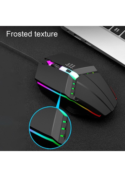 Sessiz Kablolu Oyun Faresi 1600 Dpı USB Fare Rgb Arkadan Aydınlatmalı Dilsiz Fareler Masaüstü Dizüstü Bilgisayar Oyun Faresi (Yurt Dışından) modelleri