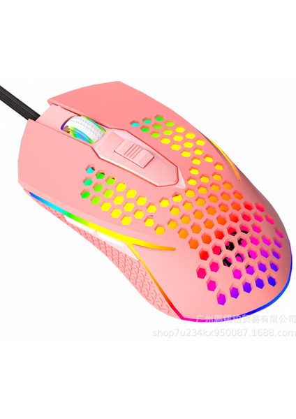 Oyun Faresi, Windows Pc Oyuncuları Için 6 Programlanabilir Düğmeli Kablolu Ergonomik Oyun Faresi (Pembe) (Yurt Dışından)