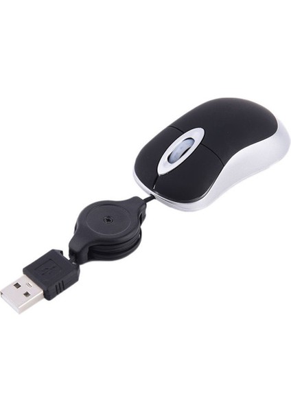 Optik Mini Geri Çekilebilir Fare Taşınabilir Mini USB Kablolu Fare Ergonomi Ev Ofis Fareleri Bilgisayar Pc Dizüstü Bilgisayar Için (Yurt Dışından)