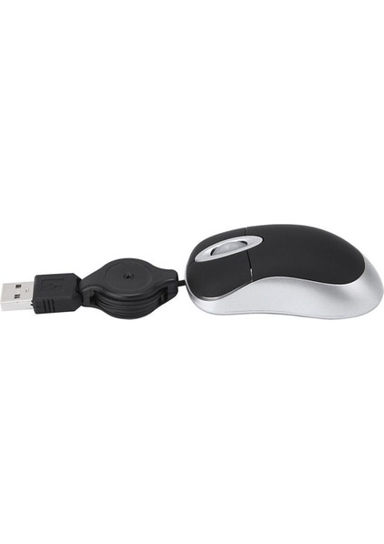 Optik Mini Geri Çekilebilir Fare Taşınabilir Mini USB Kablolu Fare Ergonomi Ev Ofis Fareleri Bilgisayar Pc Dizüstü Bilgisayar Için (Yurt Dışından)