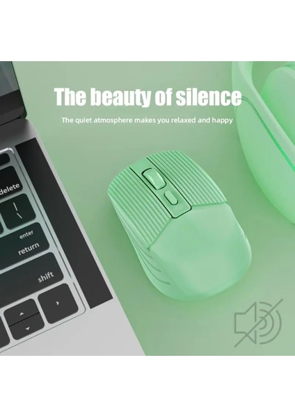 Kablosuz Fare Sessiz Bluetooth Fare Kablosuz Bilgisayar Faresi Oyun USB Ergonomik Mause Şarj Edilebilir Sessiz Düğme Pc Dizüstü Fare (Yurt Dışından)