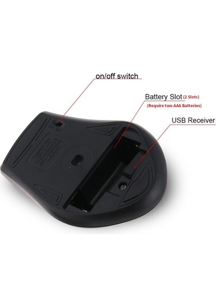 2.4 Ghz Kablosuz Fare Gamer Bilgisayar Pc Oyun Faresi USB Alıcısı ile Dizüstü Bilgisayar Aksesuarları Windows Win 7/2000/XP/VISTA/98 (Yurt Dışından) indirimleri