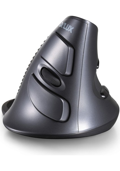 Delux M618 Bu Ergonomik Dikey Fare 6 Düğmeler 800/1200/1600 Dpı Optik Sağ El Fare Bilekli Mat Pc Dizüstü Bilgisayar (Yurt Dışından)