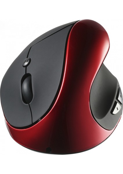 Dikey Kablosuz Fare Sessiz Şarjlı Fare 2.4g Optik Kablosuz Fare, 800/1200/1600 Dpı, Dizüstü Bilgisayar, Mac, Pc, Masaüstü Için Dikey Bilgisayar Kablosuz Fare (Sağ El, Büyük), Kırmızı (Yurt Dışından)