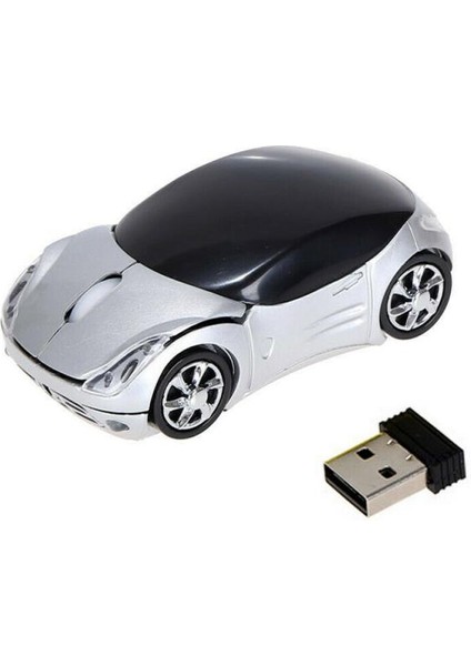 Ryra Kablosuz Fare Araba Fare Sevimli ve Ilginç Fareler Dizüstü USB Alıcısı Kablosuz LED Işık Araba Şekli Optik Pc Masaüstü (Yurt Dışından)