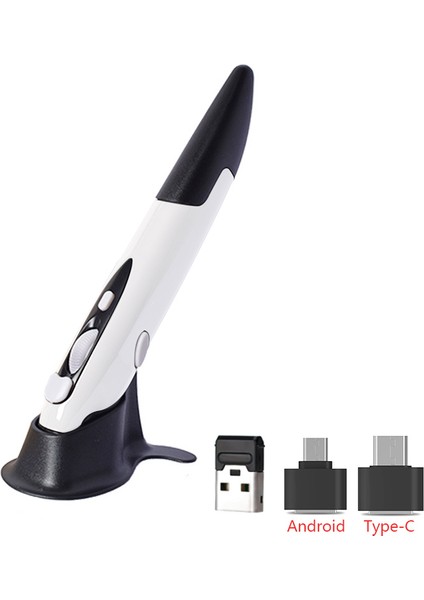 Uthaı Yeni 2.4g Kablosuz Fare Kalem Kişilik Yaratıcı Dikey Kalem Şeklinde Stylus Pil Fare Pc ve Dizüstü Fareler Için Uygun (Yurt Dışından)