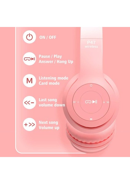 Çocuk Kulaklıkları, Kedi Kulak LED Işık Up Bluetooth 5.0 Çocuklar Için Katlanabilir Kablosuz Oyun Kulaklığı Yetişkin, Rahat Dahili Mikrofon Gürültü Önleyici Kulak Içi Kulaklıklar (Mor) (Yurt Dışından) fiyatları