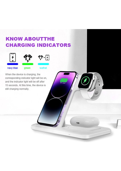 20W Katlanabilir Kablosuz Şarj Cihazı iPhone 14 13 12 11 Xs Xr x 8 Apple Watch 8 Pro 3 In 1 Hızlı Şarj Standı Dock Istasyonu (Yurt Dışından) fırsatları