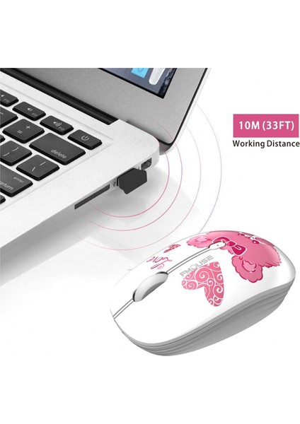 Kablosuz Fare USB Alıcılı Sevimli Sessiz Bilgisayar Fareleri, 2.4g Optik Kablosuz Seyahat Faresi 1600 Dpı Dizüstü Bilgisayar, Dizüstü Bilgisayar, Pc, Bilgisayar (Ayı) ile Uyumlu (Yurt Dışından) fırsatları