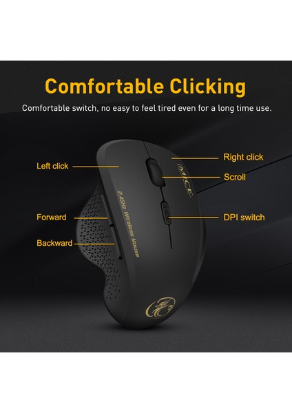 Kablosuz Fare Ergonomik Bilgisayar Faresi Oyun Pc USB Alıcılı Optik Mause 2.4 Ghz Mini Kablosuz Fareler 1600 Dpı Dizüstü Bilgisayar Için (Yurt Dışından) indirimleri