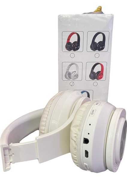 B39 Kablosuz Kulaklık Mikrofonlu Kulaklıklar Bluetooth Hifi Stereo Ses Katlanabilir Şarj Edilebilir LED Işık Akıllı Telefon, Tv, Ipad Dizüstü Bilgisayar ve Pc ile Uyumlu (Yurt Dışından)