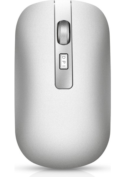 Yeni Sessiz 2.4g Kablosuz Fare, Şarj Edilebilir Metal Tekerlek 4 Düğme 1600 Dpı Ofis ve Ev (Gümüş) (Yurt Dışından) fiyatları