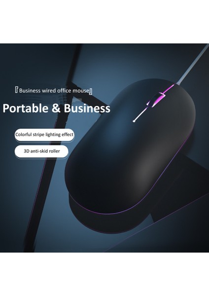Hkxa Kablolu Fare Sevimli Mini Rgb Arkadan Aydınlatmalı Fare Tasarım Ergonomik Mause USB 1600 Dpı Optik Fare Yaratıcı Bilgisayar Pc Laptop Için (Yurt Dışından)