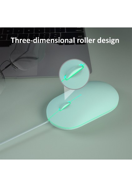 Hkxa Kablolu Fare Sevimli Mini Rgb Arkadan Aydınlatmalı Fare Tasarım Ergonomik Mause USB 1600 Dpı Optik Fare Yaratıcı Bilgisayar Pc Laptop Için (Yurt Dışından)