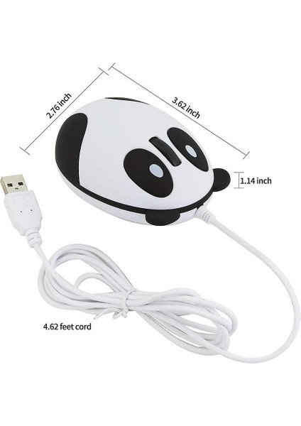 Panda Şekilli Kablolu Fare Süper Sevimli Hayvan Serisi Karikatür Mini Taşınabilir Seyahat Yenilik Küçük Kablolu Fareler Bilgisayar Dizüstü Pc Masaüstü Okul Için Ev (Yurt Dışından) fiyatları